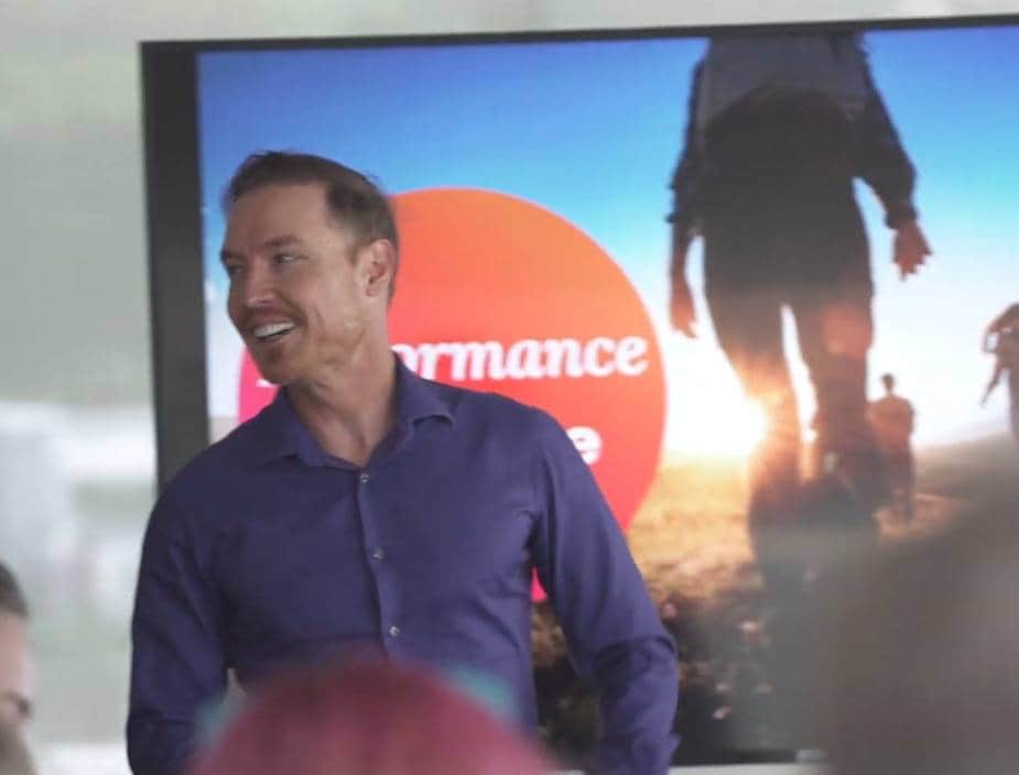 Brad Hook speaking on stage